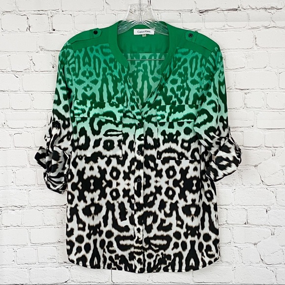 Calvin Klein Tops - Calvin Klein Bottom Down Blouse, SZ XS